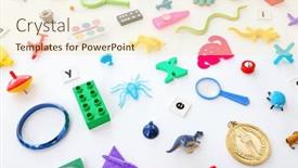  Presentation with party - Presentation featuring novelty-party-favor-toys background and a cream colored foreground