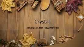  Presentation with november - Audience pleasing theme consisting of november - autumn background with fruits backdrop and a coral colored foreground