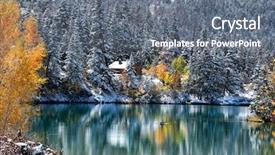  Presentation with rocky mountains - Theme featuring november - early snow in colorado rocky background and a gray colored foreground