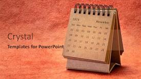  Presentation with november - Presentation design having november-2020-spiral-desktop-calendar background and a coral colored foreground