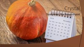  Presentation with rustic wood - Cool new PPT layouts with november-2020-spiral-desktop-calendar backdrop and a coral colored foreground