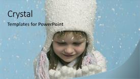  Presentation with fun - Colorful presentation design enhanced with november 6 - little girl having fun backdrop and a  colored foreground