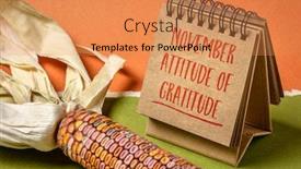  Presentation with attitude - Presentation design with november-attitude-of-gratitude-inspirational background and a coral colored foreground