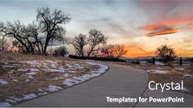  Presentation with november - Theme consisting of november-sunset-over-a-bike background and a gray colored foreground
