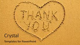  Presentation with november - PPT layouts enhanced with november thanks - texture of sand the inscription background and a gold colored foreground