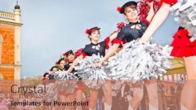  Presentation with sad children - PPT theme featuring novi-sad-serbia-june-7 background and a coral colored foreground