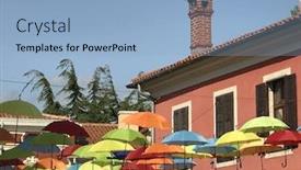  Presentation with croatia - PPT theme featuring novigrad istria croatia background and a light blue colored foreground