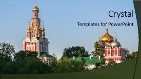  Presentation with grossmmotor early childhood - PPT theme having novodevichy convent in the early background and a light blue colored foreground