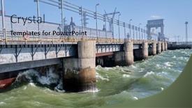  Presentation with hydroelectric - Slide deck enhanced with novosibirsk-hydroelectric-power-plant background and a light blue colored foreground