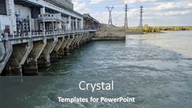  Presentation with hydroelectric - Slide set featuring novosibirsk-hydroelectric-power-plant background and a gray colored foreground