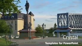  Presentation with tsar - Theme consisting of novosibirsk-russia-august-8-2014 background and a tawny brown colored foreground