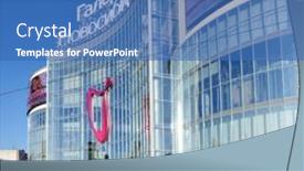  Presentation with gallery - Beautiful PPT theme featuring novosibirsk-russia-january-11-2015 backdrop and a teal colored foreground