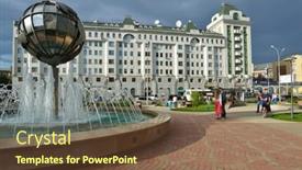  Presentation with russia city - Slides featuring novosibirsk-russia-july-30-2014 background and a tawny brown colored foreground