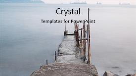  Presentation with sea shore - Beautiful presentation theme featuring now it is a history backdrop and a light gray colored foreground