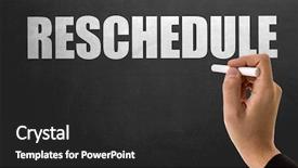  Presentation with later - Beautiful presentation theme featuring now later - reschedule backdrop and a dark gray colored foreground