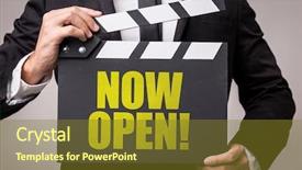  Presentation with now - Cool new presentation design with now open backdrop and a tawny brown colored foreground