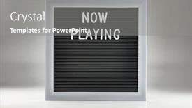  Presentation with now - Presentation theme with now-playing-sign-with-blank background and a gray colored foreground