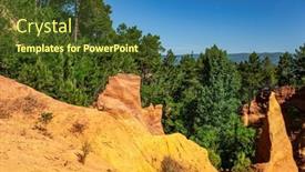  Presentation with yellow orange - Presentation theme enhanced with now-the-rocks-have-grown background and a tawny brown colored foreground