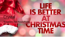  Presentation with life - Slides with now year - life is better at christmas background and a red colored foreground