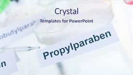  Presentation with laboratory chemical - Colorful PPT layouts enhanced with noxious additives in cosmetics laboratory backdrop and a  colored foreground