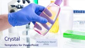  Presentation with laboratory chemical - PPT theme consisting of noxious additives in cosmetics laboratory background and a sky blue colored foreground