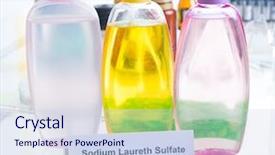  Presentation with laboratory cosmetic - Amazing slide set having noxious additives in cosmetics laboratory backdrop and a sky blue colored foreground