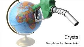  Presentation with gas - Theme with nozzle coming out of globe background and a white colored foreground