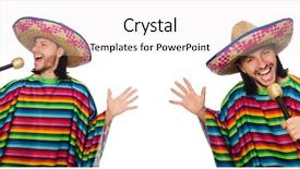  Presentation with little man baby - Audience pleasing slides consisting of ns - handsome man in vivid poncho backdrop and a white colored foreground