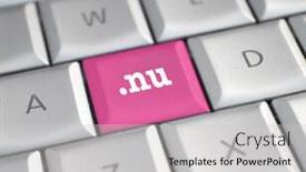  Presentation with name - PPT theme with nu-domain-name background and a light gray colored foreground