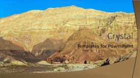  Presentation with volcanic rocks - Slide deck with nubian-mountain-goat-with-curled background and a yellow colored foreground
