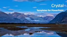  Presentation with ladakh - Cool new PPT layouts with nubra valley in himalayas after sunset in twilight ladakh india backdrop and a teal colored foreground