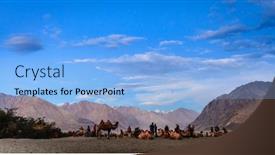  Presentation with kashmir - Slides featuring nubra-valley-ladakh-kashmir-inida background and a light blue colored foreground