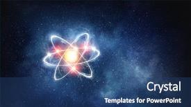  Presentation with nuclear - Cool new slide set with nuclear - astronomy concept backdrop backdrop and a ocean colored foreground