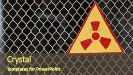  Presentation with chernobyl - Cool new presentation theme with nuclear - lost city near chernobyl area backdrop and a tawny brown colored foreground