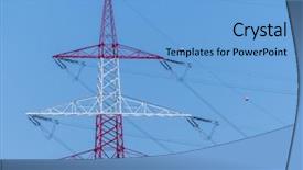  Presentation with high voltage - PPT theme having nuclear - power buttons of a high background and a light blue colored foreground