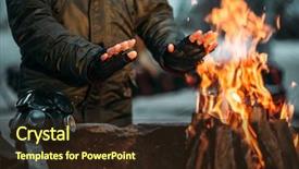  Presentation with fire - Beautiful slides featuring nuclear - stalker male person warms his backdrop and a wine colored foreground