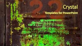  Presentation with toxic - Presentation enhanced with nuclear biohazard - background in toxic style background and a tawny brown colored foreground