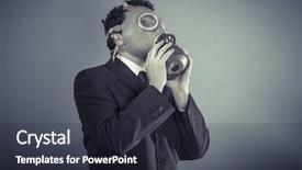  Presentation with chemical - Audience pleasing slides consisting of nuclear biohazard - chemical business man wearing backdrop and a  colored foreground