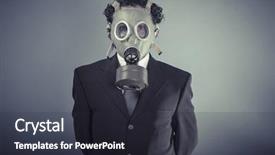  Presentation with hazard - Beautiful slides featuring nuclear biohazard - hazard business man wearing backdrop and a dark gray colored foreground