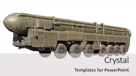 Presentation with missiles - Audience pleasing PPT theme consisting of nuclear cars - photos of russian ballistic missiles backdrop and a light gray colored foreground