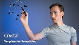  Presentation with nuclear chemistry - Presentation theme enhanced with nuclear chemistry - young man works background and a ocean colored foreground