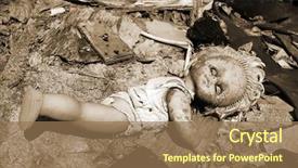  Presentation with pripyat - Slide deck having nuclear doll chernobyl area lost background and a coral colored foreground