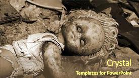  Presentation with chernobyl - Audience pleasing PPT theme consisting of nuclear doll chernobyl area lost backdrop and a tawny brown colored foreground