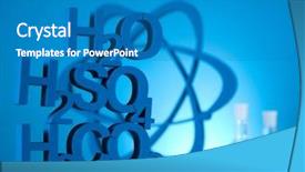  Presentation with chemistry formula - Beautiful slide set featuring nuclear medicine physics - atom chemistry formula background backdrop and a teal colored foreground