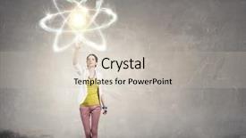  Presentation with physics science - Presentation theme having science research concept mixed media background and a soft green colored foreground