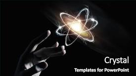  Presentation with particle - PPT layouts enhanced with particle physics - scientific study and exploration mixed background and a black colored foreground