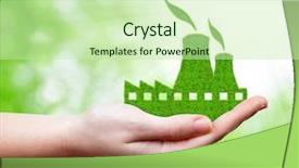  Presentation with plant nuclear - Audience pleasing slide set consisting of nuclear power plant icon backdrop and a soft green colored foreground