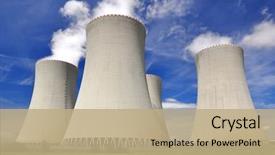  Presentation with nuclear power - PPT layouts having nuclear power plant temelin background and a coral colored foreground