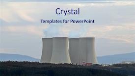  Presentation with nuclear power - Presentation theme having nuclear power plant with four background and a lemonade colored foreground