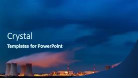  Presentation with nuclear power - Beautiful PPT layouts featuring nuclear-power-station-dukovany-vysocina backdrop and a ocean colored foreground